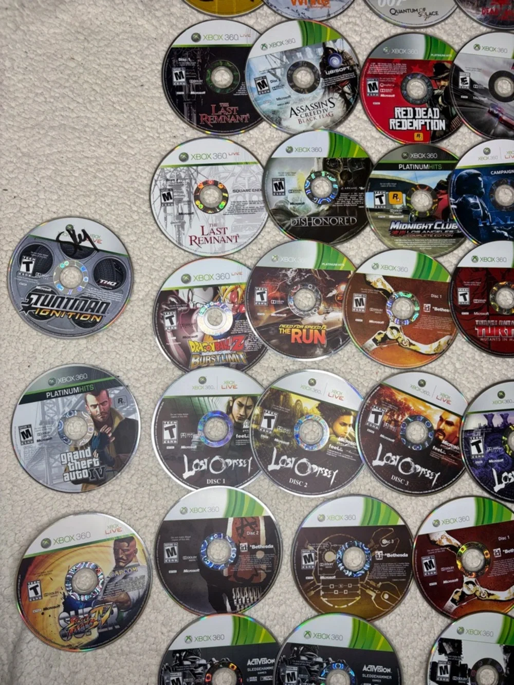 Set of 62 XBox 360 Video Games
